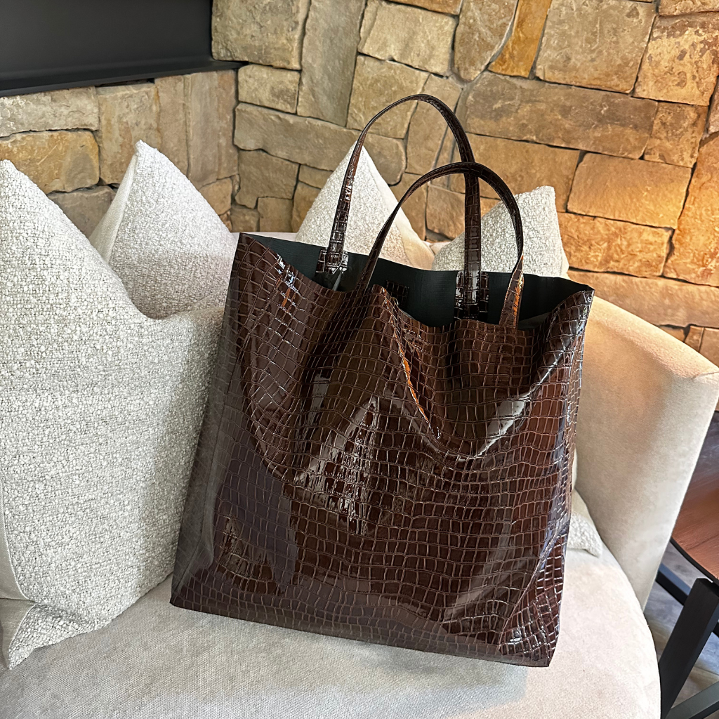 Espresso Croc Tote