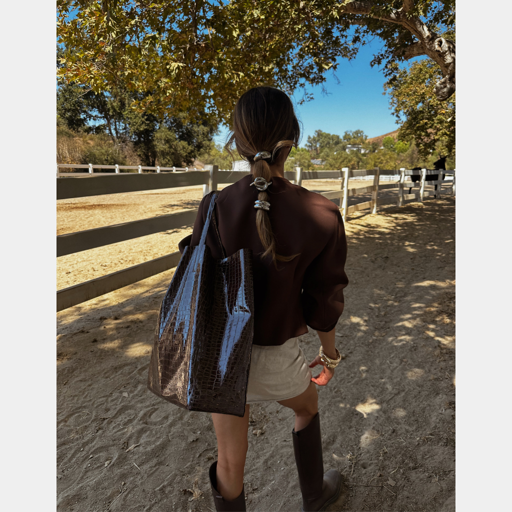 Espresso Croc Tote