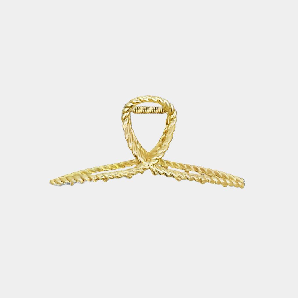 Large Twist Hair Clip Gold