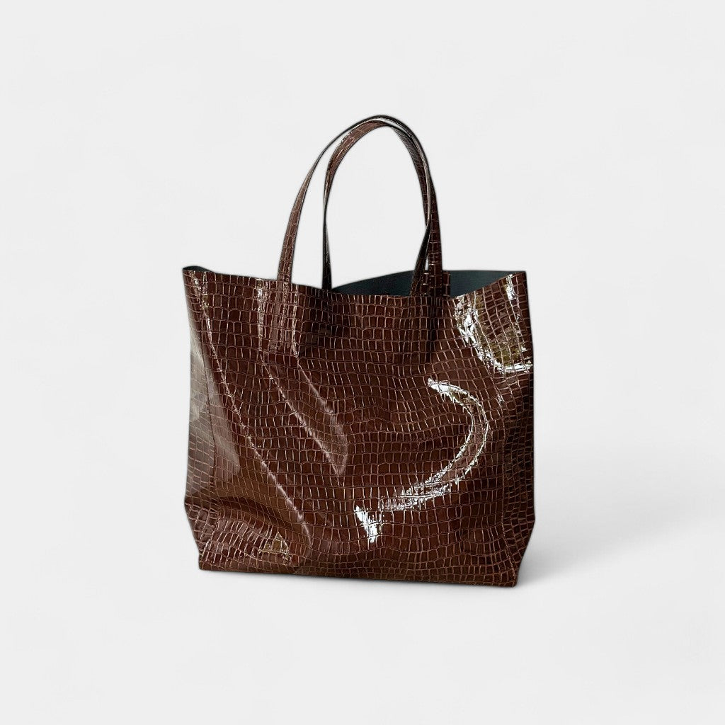 Espresso Croc Tote